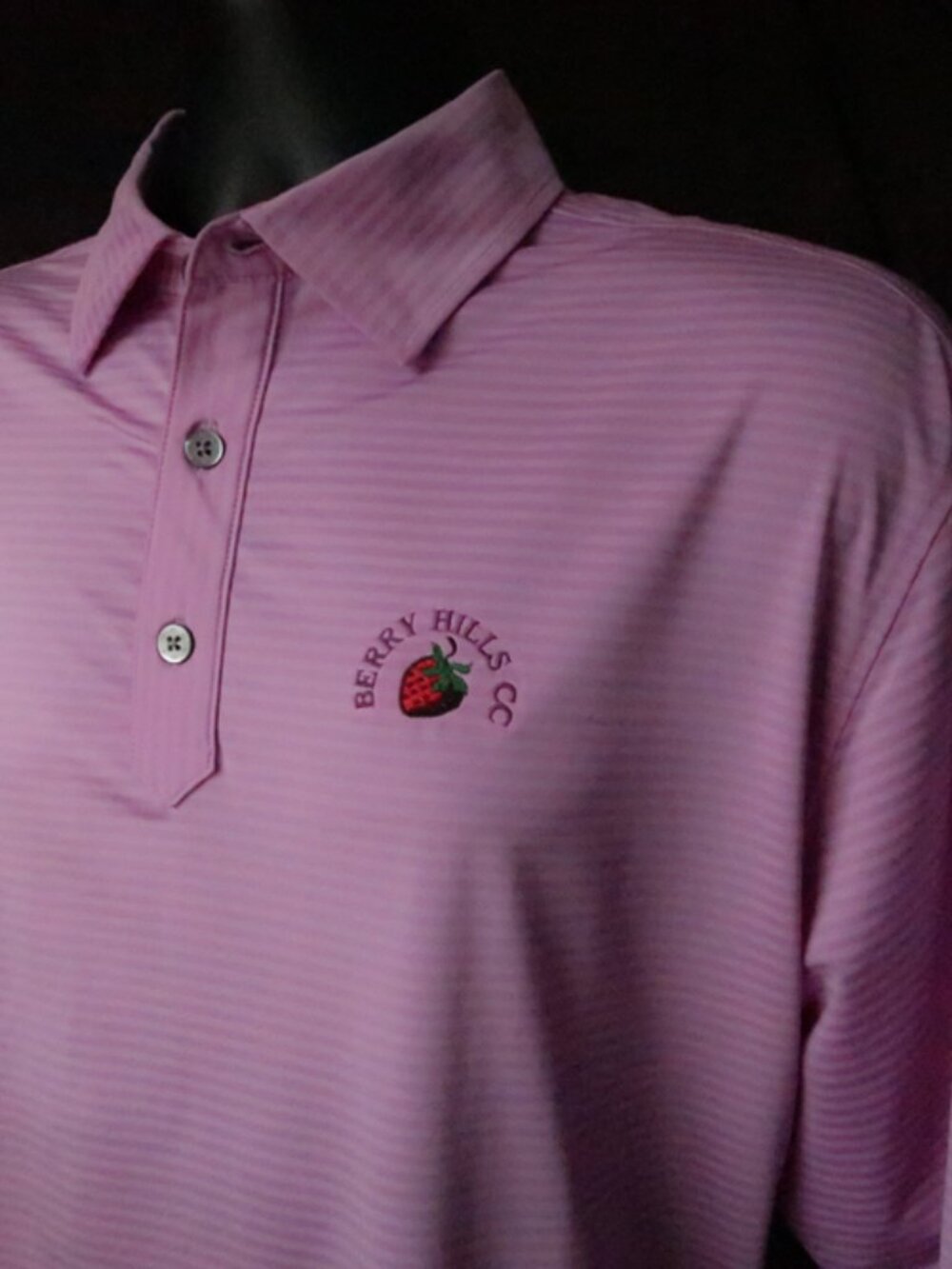 Footjoy Lavender Berry Hills Cc Performance Stretch Polo (L) Omg View 2